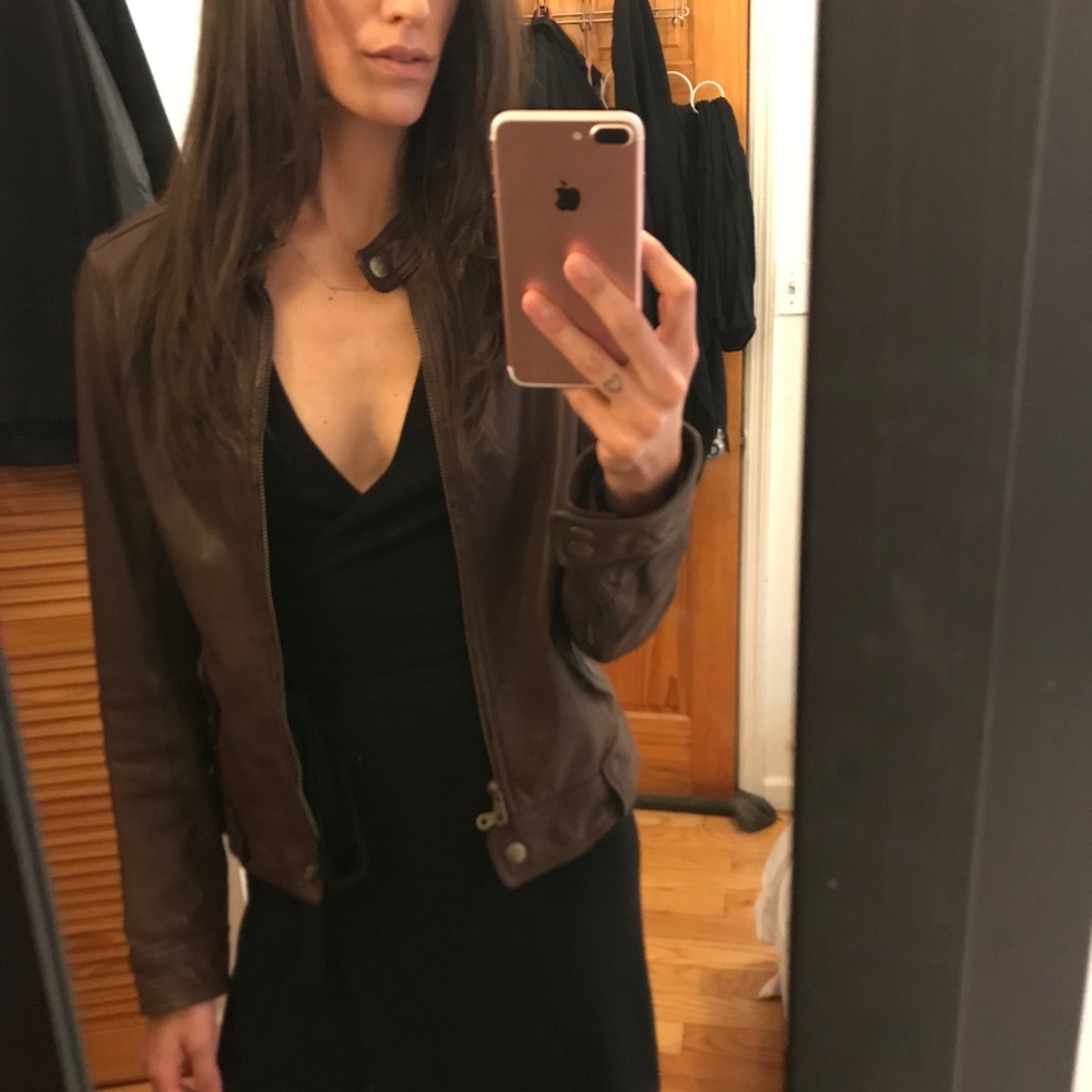 Ezra Fitch Brown Leather Jacket